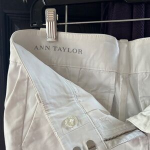 Ann Taylor Ivory Pleated Skirt
